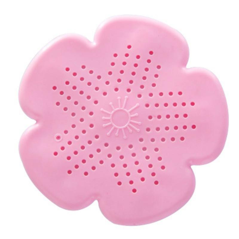 TPR Silicone Flower Shape Sink Plug Sewer Drainage Hair Clogging Bathroom Kitchen Sink Filter Floor