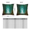 The White Stag In Forest Square Pillowcase Polyester Linen Velvet Pattern Zip Decor Throw Pillow Case Home Cushion Cover