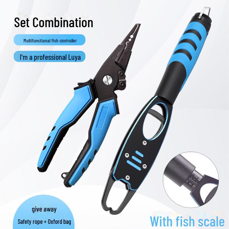 Многофункциональные плоскогубцы для рыбалки из алюминия 6061: Открытая петля, устройство для извлечения крючков, контроллер рыбы со шкалой и обрезчик лески