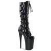 Women's Boots 23cm Belt Buckle High-heeled Boots, Patent Leather High-heeled Boots YKC