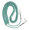 Contour 30ft Coiled Sherwood Guitar Cable (approximately 9m) Cable, Green,