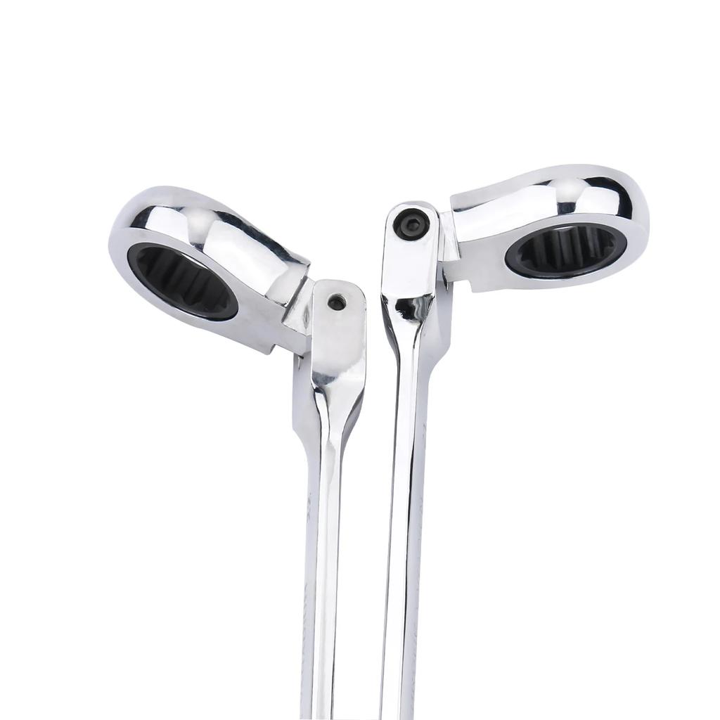 6mm Ratchet Wrench of Keys Spanner Set Hand Tool 72-Tooth Ratcheting Flexible Head Mirror Finish 6mm Auto and Home Repair 1 Pcs