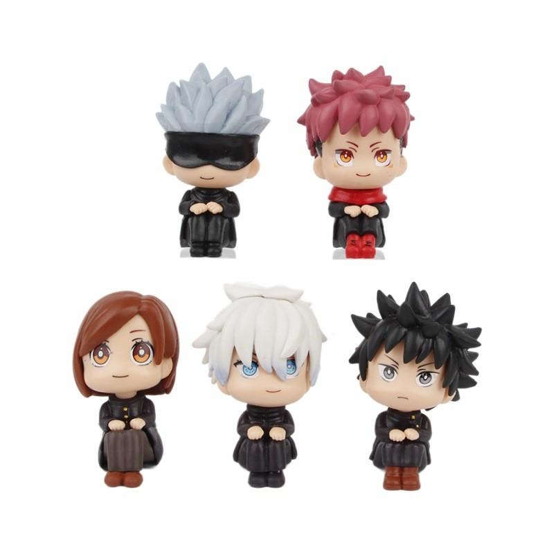 Adorable Jujutsu Kaisen Sitting Plush Doll Five Satoru Gojo Toy Figure Collectible