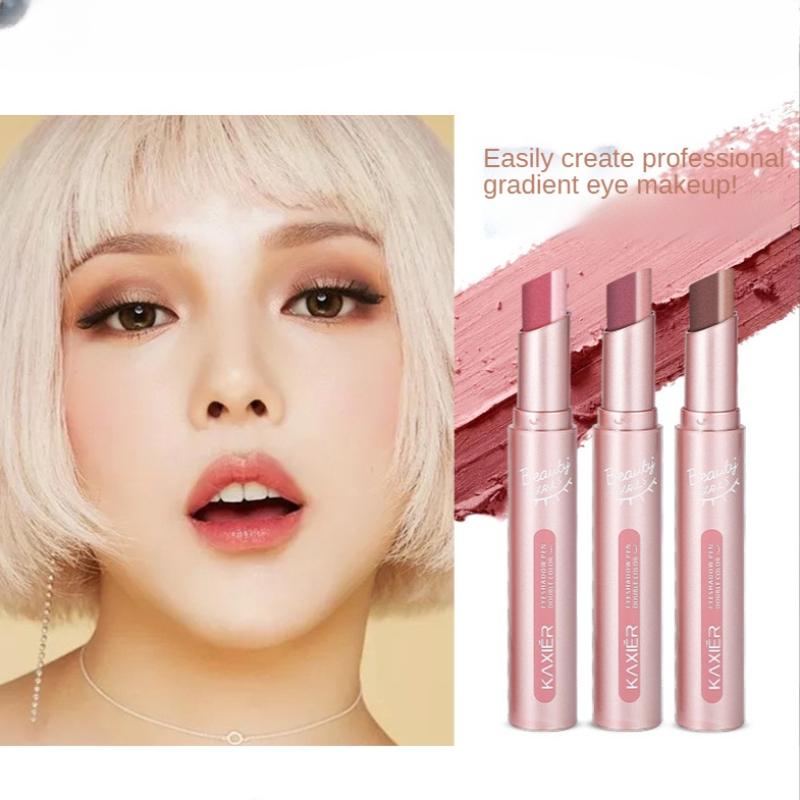 Высококачественные двухцветные градиентные тени для век, матовые тени для век, водостойкие двухцветные мерцающие косметические средства, инструмент для макияжа