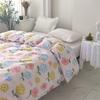 1 шт. Красочный пододеяльник с цветочным принтом, мягкий дышащий пододеяльник из чистого хлопка для девочек, женщин, шикарное цветочное постельное белье размера queen