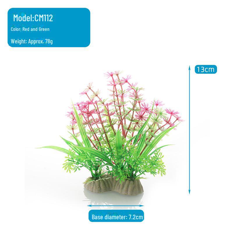 Desktop Aquarium Decoration: CM Series Plastic Water Plants