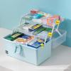 Многослойный портативный пластиковый ящик для хранения лекарств для дома и инструментов