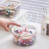 Creative Circular Jewelry Storage Box Press Open Cover Dustproof Transparent Storage Box Children's Hair Jewelry Storage Boxes