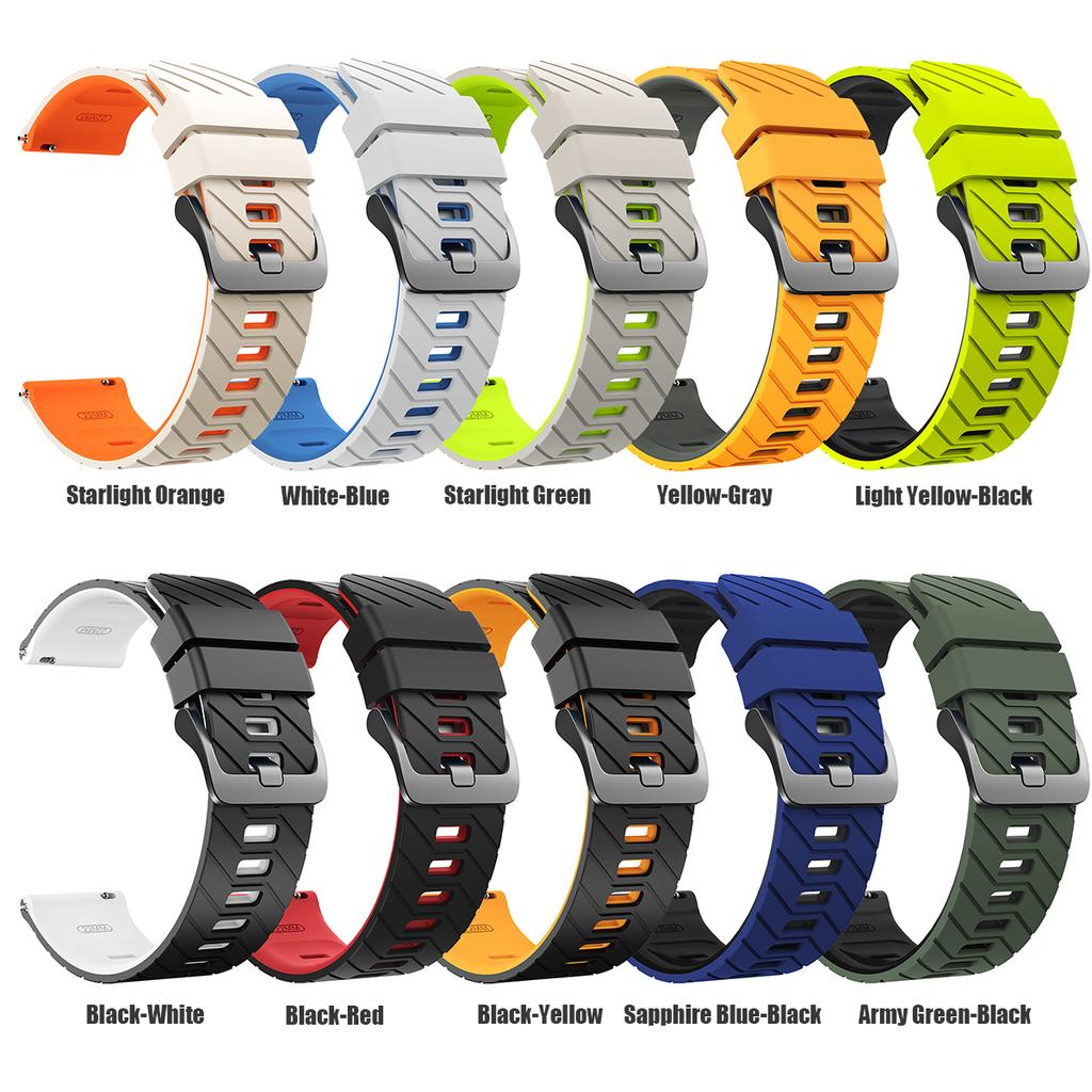 Сменный ремешок 22 мм для Amazfit Balance/GTR 4 3 2, силиконовый ремешок для часов Amazfit Bip 6 5/ Stratos 3 2 2S, регулируемый ремешок-браслет.