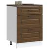 VidaXL Kitchen Cabinet Kalmar Brown Oak Engineered Wood, Sink Cabinet, Kitchen Cabinet with Drawer, Furniture of 854286