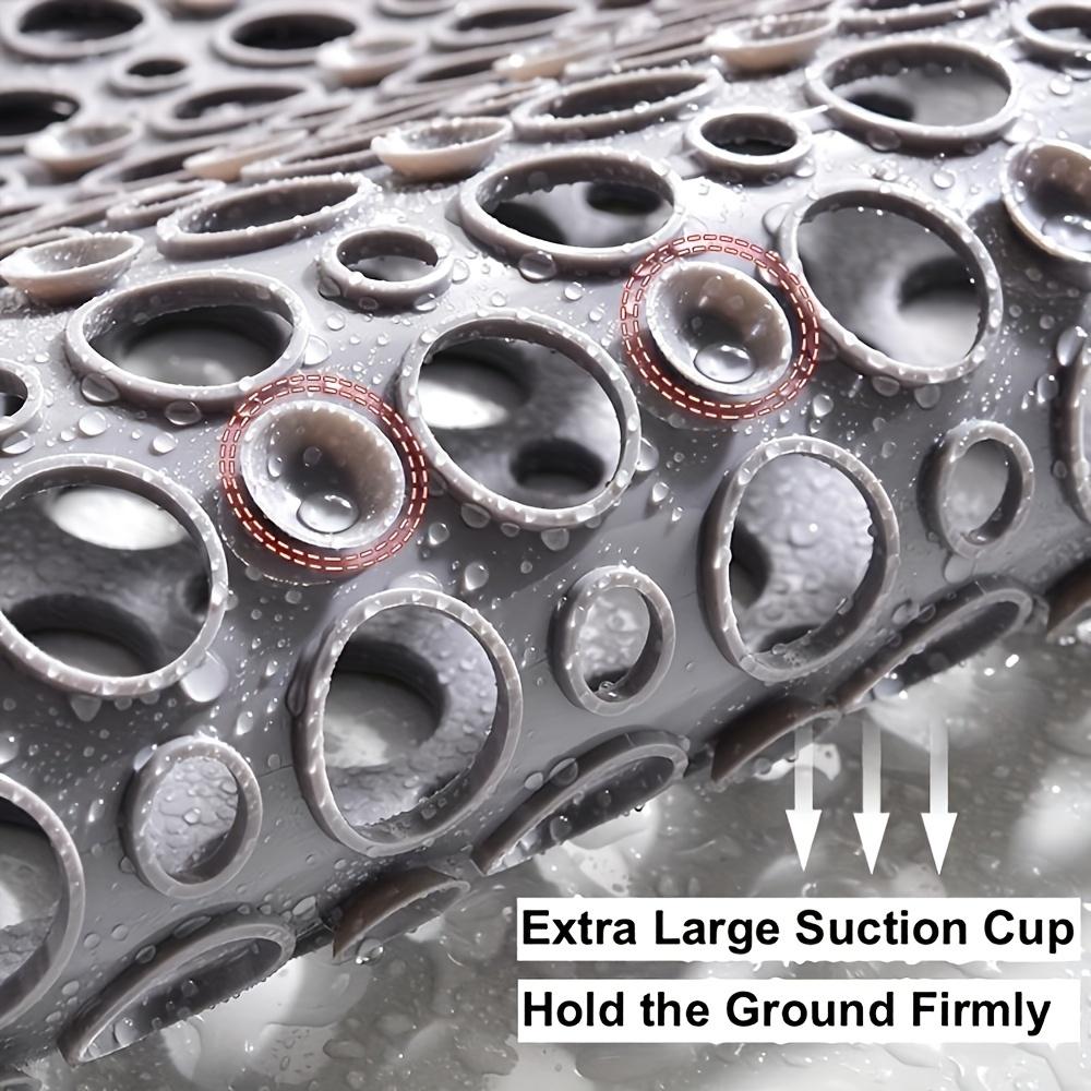 Нескользящий коврик для ванной с присосками, быстросохнущая накладка для душа с круглыми отверстиями, массажные кольца, идеально подходит для ванных комнат дома и в отелях