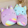 Очаровательная мягкая игрушка Squishmallows, плюшевый единорог, динозавр, мягкая подушка для детей