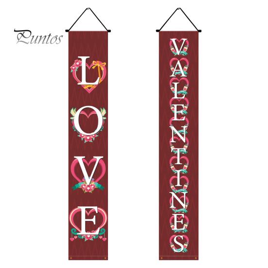 1 пара куплетов на День святого Валентина, привлекательный прозрачный узор, подвесной баннер на дверь для украшения дома, праздника