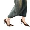 Office Footwear Leopard Print Women Pumps Heeled Shoes Fashion Pointed Toe Ladies Low Heel Shoes Career Female Slides Sandals
