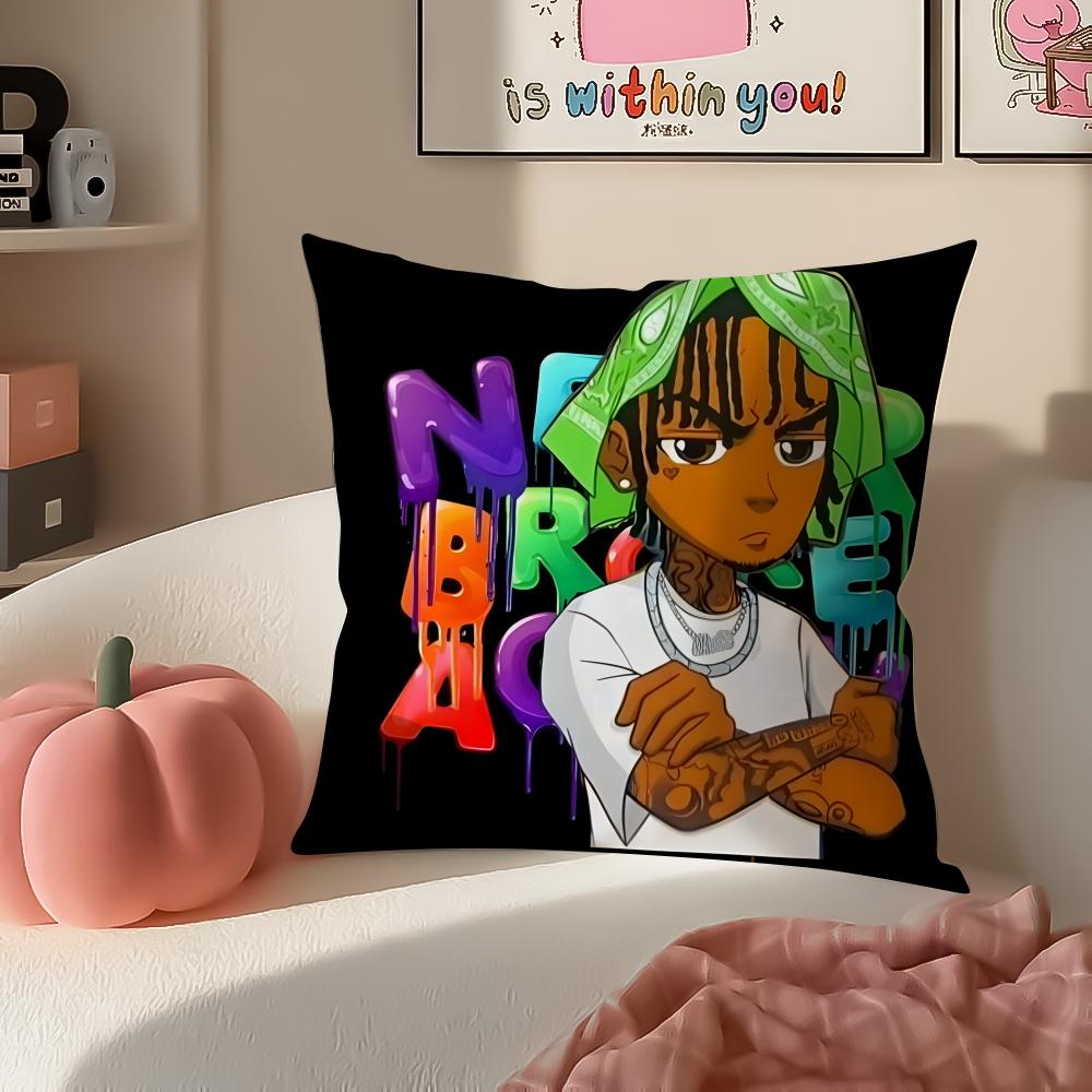 Toppg HipHop Rapper YYoungBoy Cushion Cover Pillowcase Short Plush Invisible zipper Room Sofa Cushion Cover