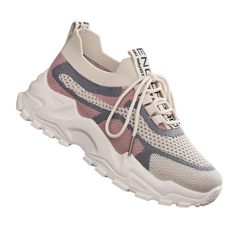 2024 Ladies New Thick Soled Shoes Mesh Breathable and Nonslip Footwear Fashion Comfort Sneakers Casual Lightweight Women's Shoes