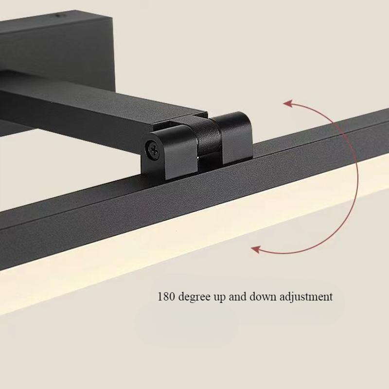 Настольная лампа для макияжа, удлинитель для ванной комнаты, простой дизайн, без перфорации, водонепроницаемый, противотуманный, железный кронштейн, акриловая настенная светодиодная подсветка для зеркала