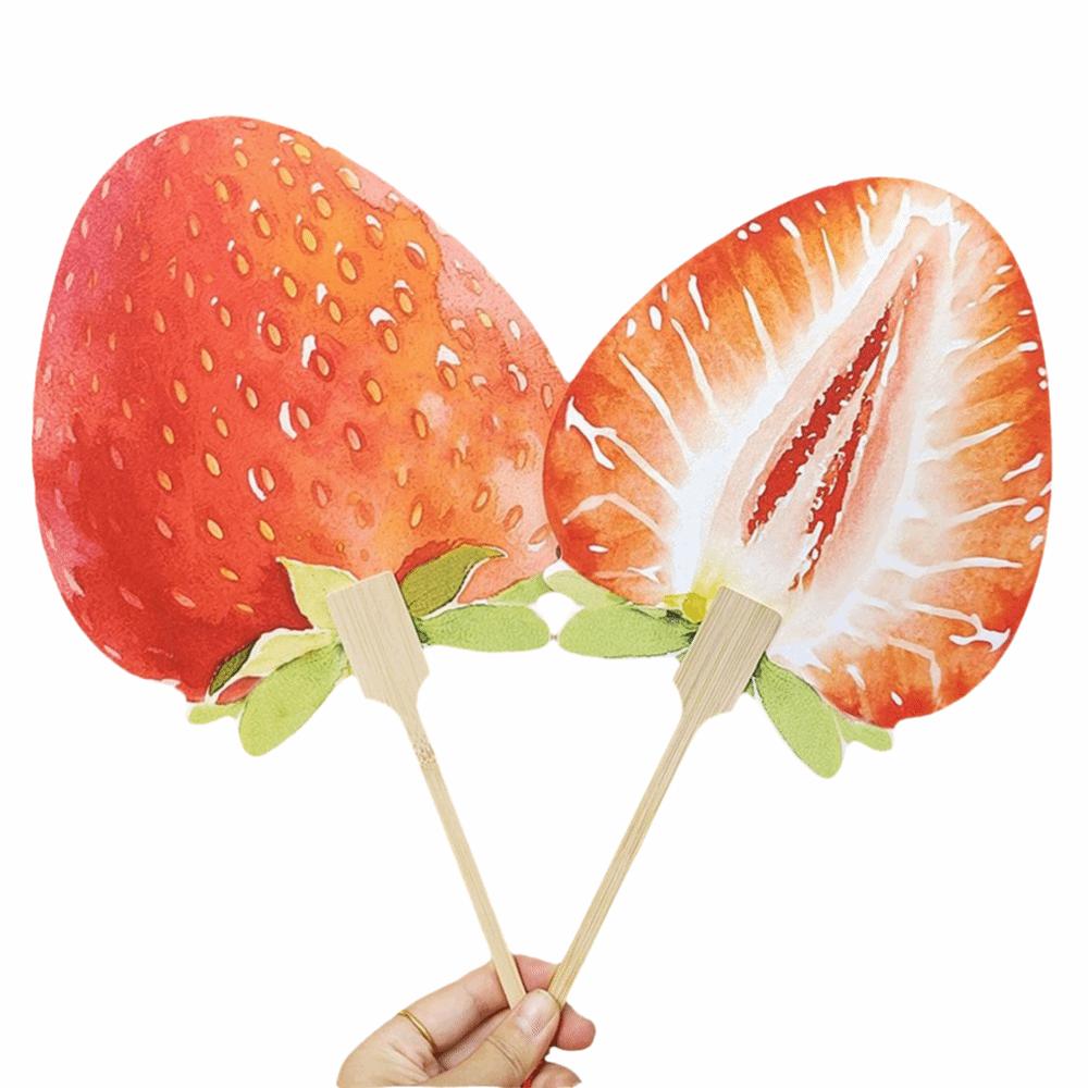 Cartoon Fruit Fruit Fan Multicolor Circular Fan Creative Handheld Fan Summer Season