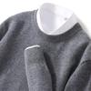 Мужской кашемировый шерстяной свитер с круглым вырезом - Business Casual, свободный крой, больших размеров, осенне-зимний базовый слой, нижнее белье