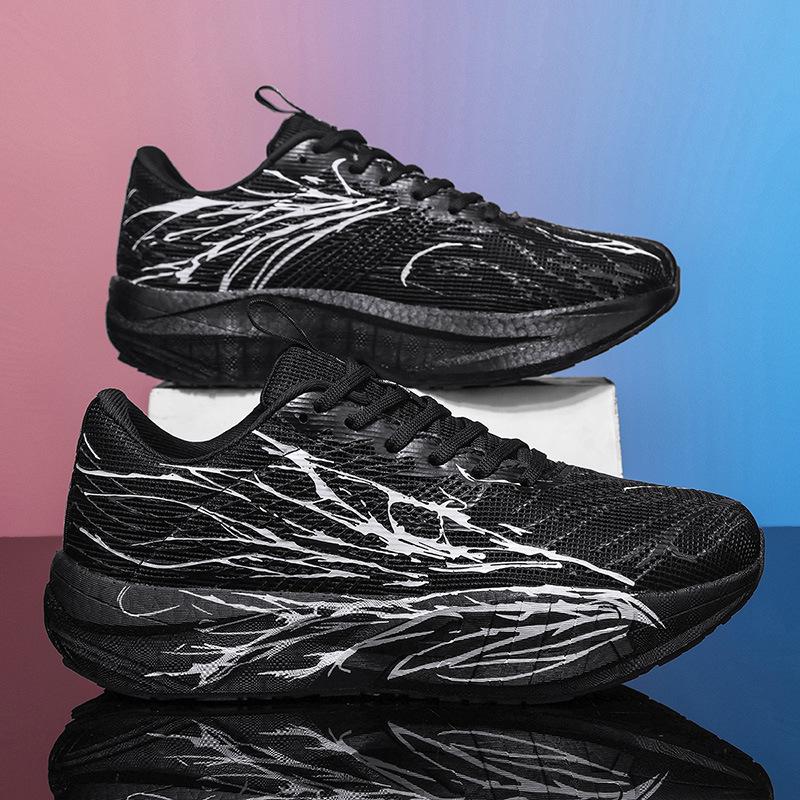 Heartbeat Sixth Generation Boys Carbon Board Running Shoes Older Children Ultra-light Shock-absorbing Sports Shoes Student Racing Running Shoes Re