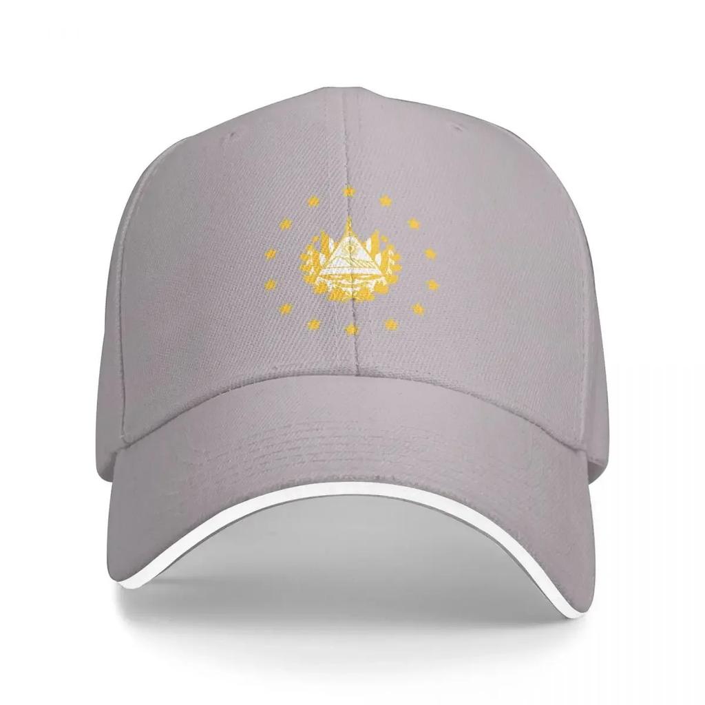 Escudo De El Salvador En Oro Elegante Dorado Fondo Negro Cap Fashion Casual Baseball Caps Adjustable Hat Summer Baseball Hats