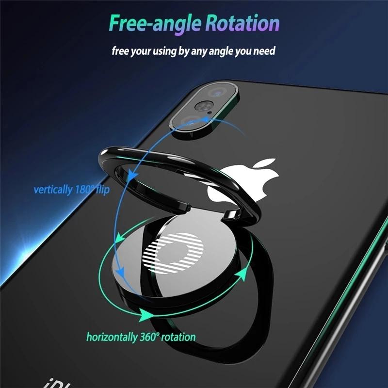 Mini 360 Degree Finger Ring Holder Metal Phone Stand Mount Smartphone Holder for Xiaomi Redmi Note 8 iPhone 7 8 X Mobile Phone