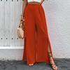 Summer Women's Pants Casual High Waist Wide Leg Trousers