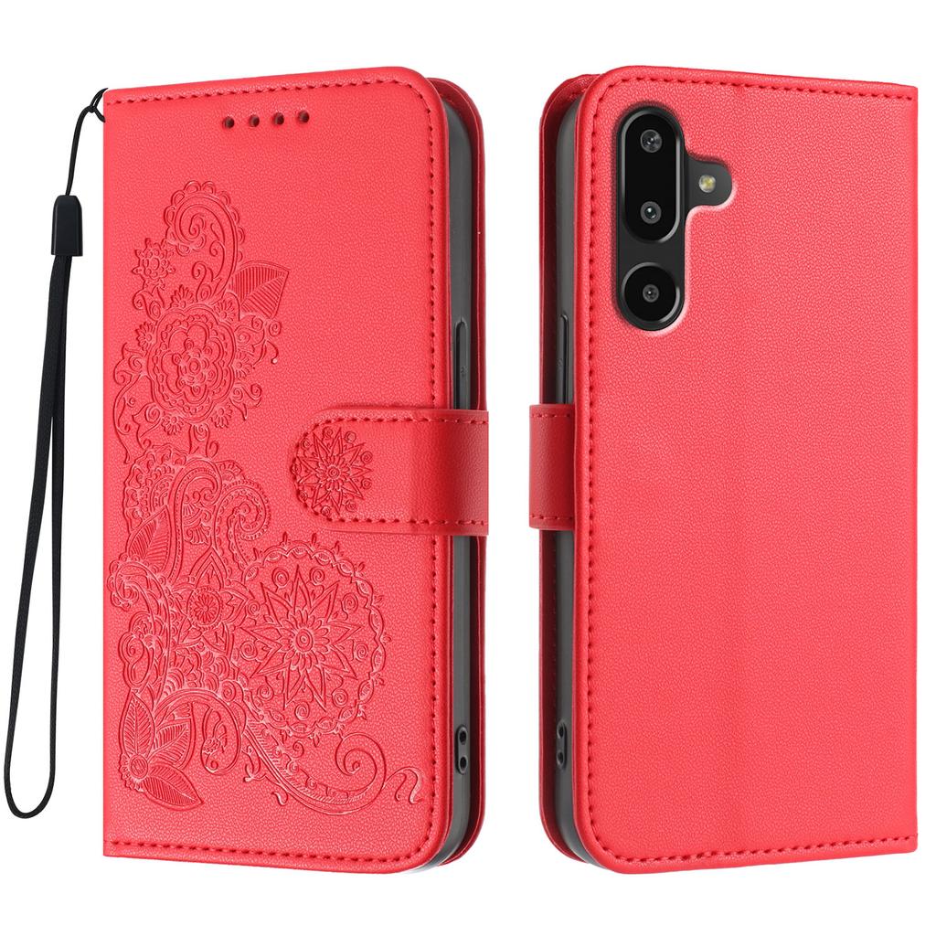 For Samsung Galaxy M16 5G/Galaxy F16 5G Phone Cases Mandala Flower Leather Wallet Mobile Cover with Strap