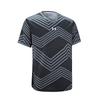 Under Armour Полосатый свитер с логотипом и V-образным вырезом, короткий рукав, трикотаж и эластичные шорты, повседневный спортивный комплект 23500503-001+24500204-001