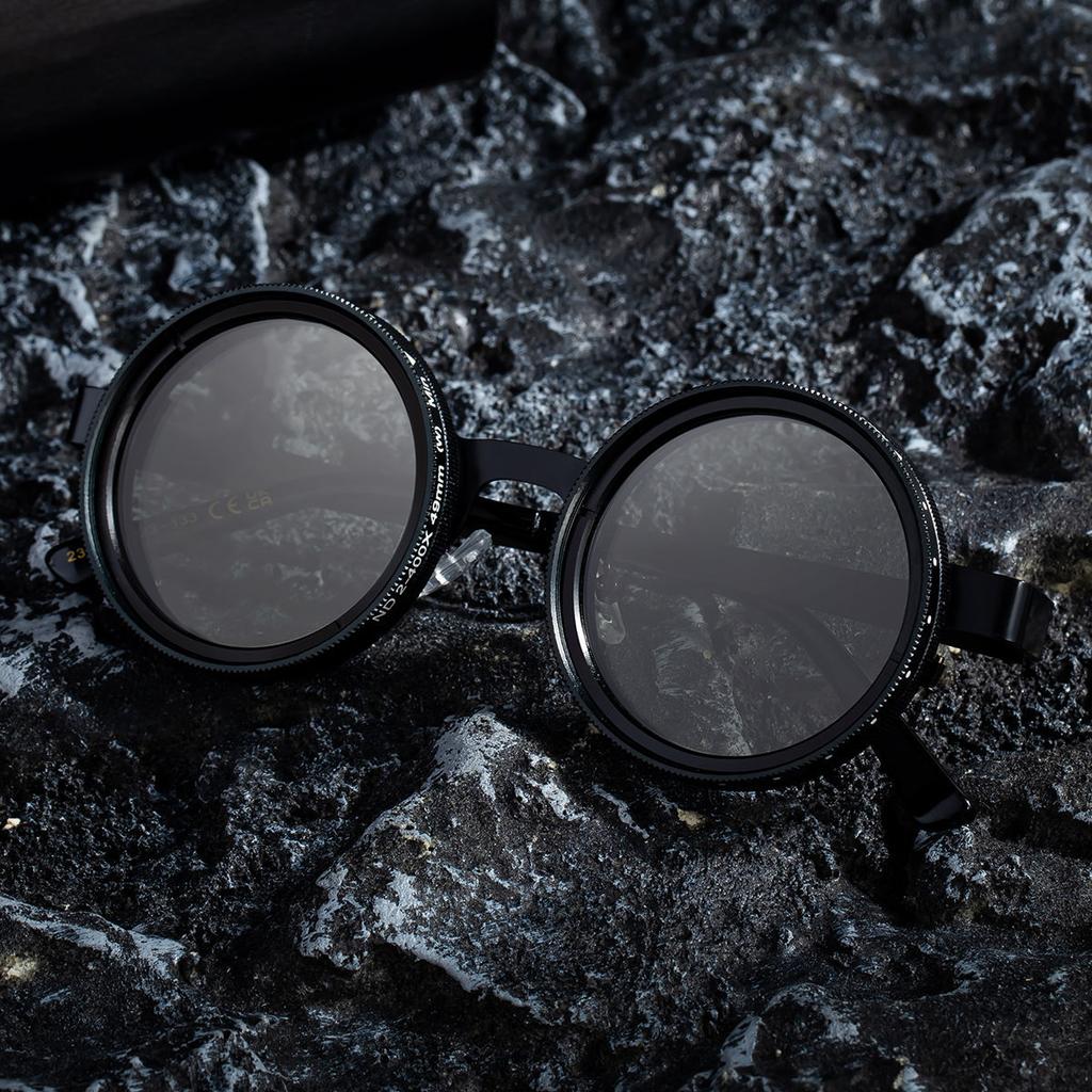 Nd2-400 9 Level Adjustable Dimming Polarized Sunglasses Men Women Fishing Punk Round Glasses Driving Eyeglasses Nd Filter