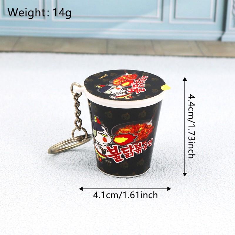 Simulation Instant Noodles Keychain Backpack Turkey Noodle Hanging Pendant Small Ramen Keychains Keyring For Kids