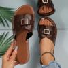Женские шлепанцы с широким ремешком, летние шлепанцы на плоской подошве, универсальные оптовые сандалии для женщин