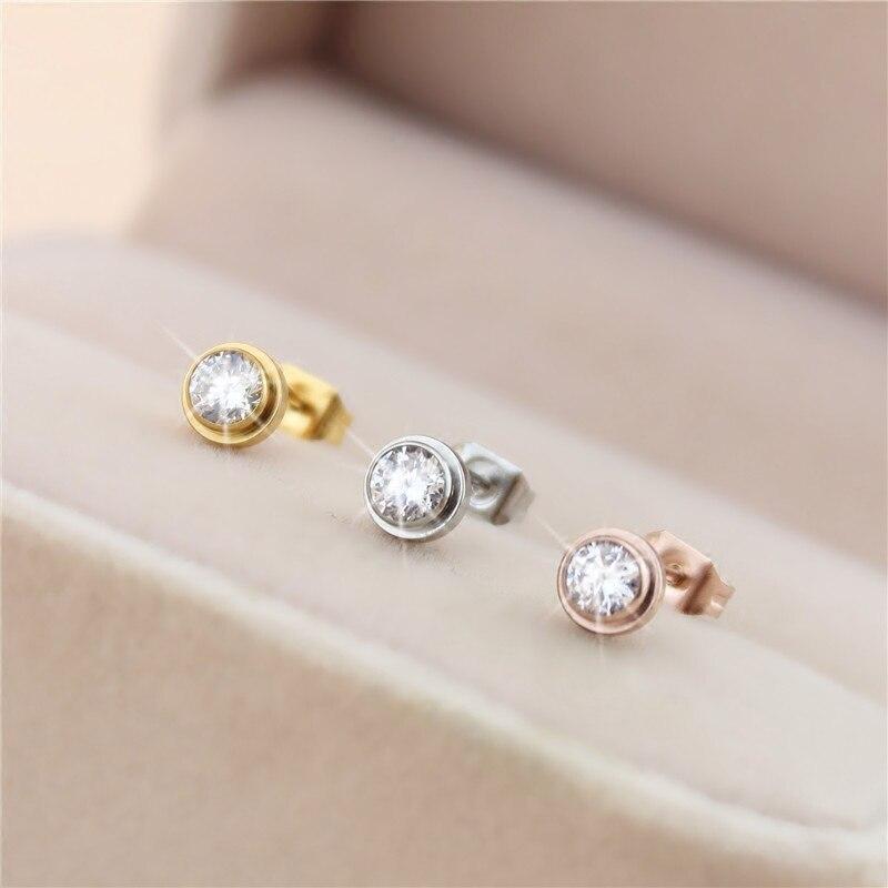 Серьги Love женские серьги-каффы из розового золота с кристаллами и нержавеющей сталью, модные ювелирные изделия без коробки