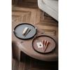 Nordic Round Jewelry Tray Woven Leather Storage Tray Living Room Kitchen Desktop Cosmetic Sundries Plate Home Decoration