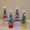 Colorful Christmas Tree Night Lights Glowing Candle Lights and Small Christmas Desktop Ornaments
