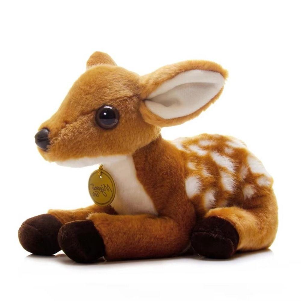 Forest Animal Stuffed Deer Dolls Soft Dolls Simulation Deer Toy Sika Deer Plush  Birthday Gift