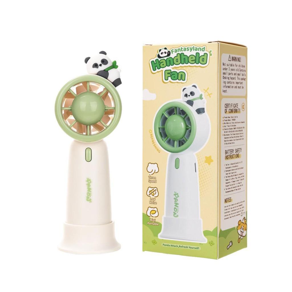 Compact USB Rechargeable Low Noise Donut-Shaped Handheld Turbo Fan