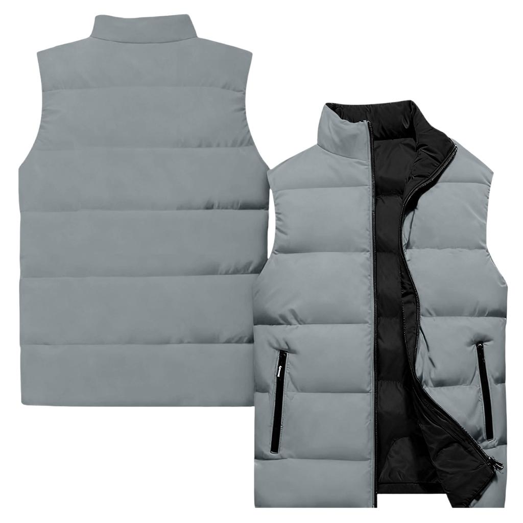 Ladies' Casual And Fashionable Sleeveless Vest Solid Color Cotton Jacket