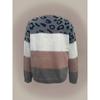 Women's Autumn and Winter Clashing Colours Round Neck Pullover Casual Knitted Loose Sweater