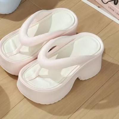 Лето Новые модные шлепанцы на платформе для женщин, увеличивающие рост, противоскользящие сандалии для женщин, легкие Sandalias De Mujer