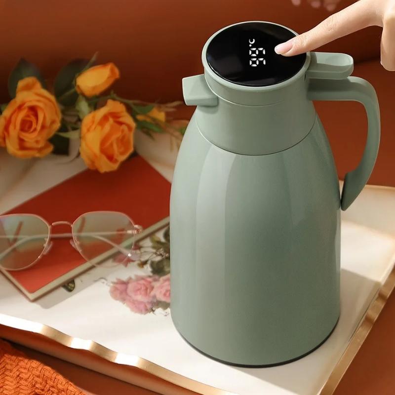 Умный дисплей температуры чайник кофейник бытовой большой емкости термос с изоляцией пылезащитный