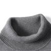 Men Turtleneck Sweater Slim Fit Knit High Neck Pullover Warm Winter Solid Color Rollneck Sweater for Daily Wear Work School Street