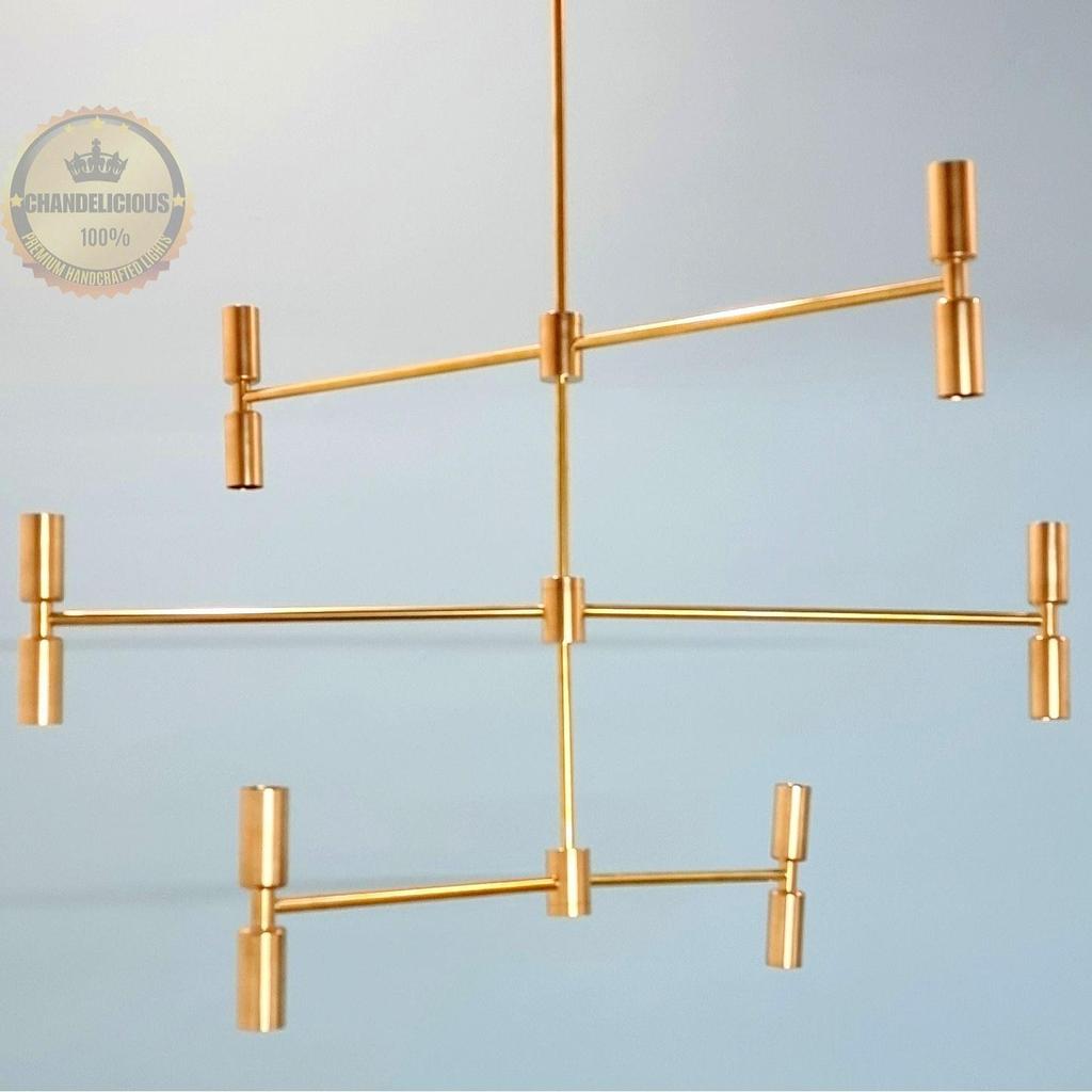 Люстра Twined Tales, современный подвесной светильник, 3 слоя, 12 ламп, люстра Sputnik, стильный латунный королевский светильник для современного дома