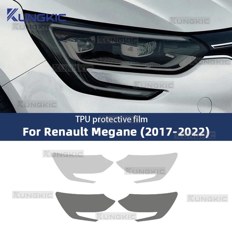 Для Renault Megane 4 2017 2018 Защитная пленка для фар автомобиля Затонированная Черная Виниловая обертка Прозрачная наклейка из ТПУ
