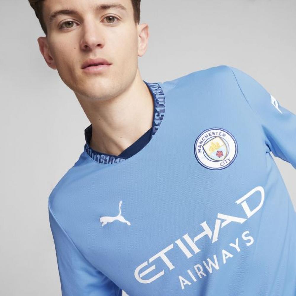 Puma Официальная домашняя реплика джерси Mcfc с длинным рукавом