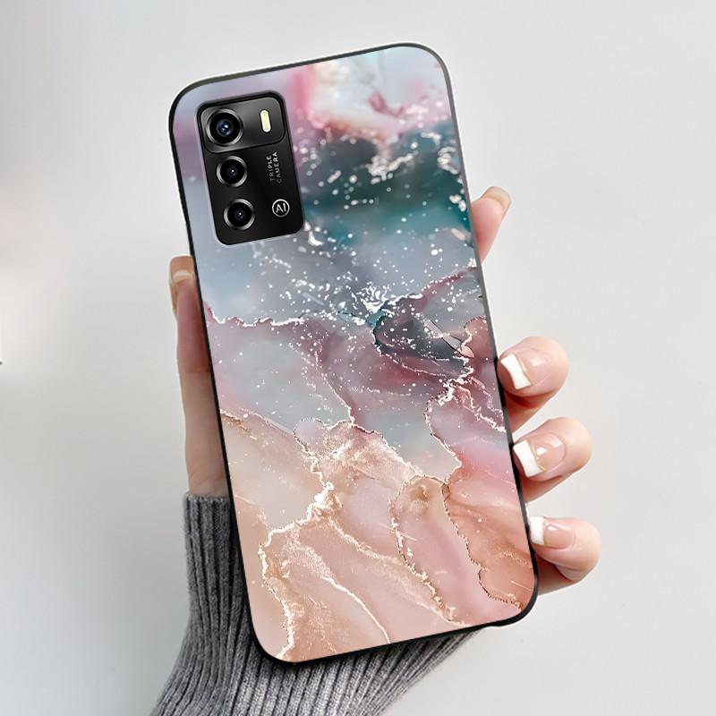 Чехол для смартфона ZTE Blade V40 Vita / V41, роскошный, милый, с кроликом, забавный, черный, корпус, мягкий силиконовый защитный чехол