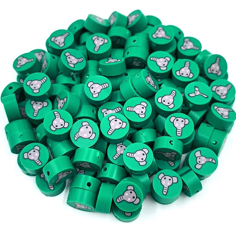 DIY для изготовления ювелирных изделий оптом 20 шт. мягкие глиняные свободные бусины кулон цветок слон сердце ожерелье браслет бусины