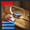 15W Mobile Phone Wireless Fast Charging Touch Night Light Solid Wood Clock Bedroom Bedside Table Lamp
