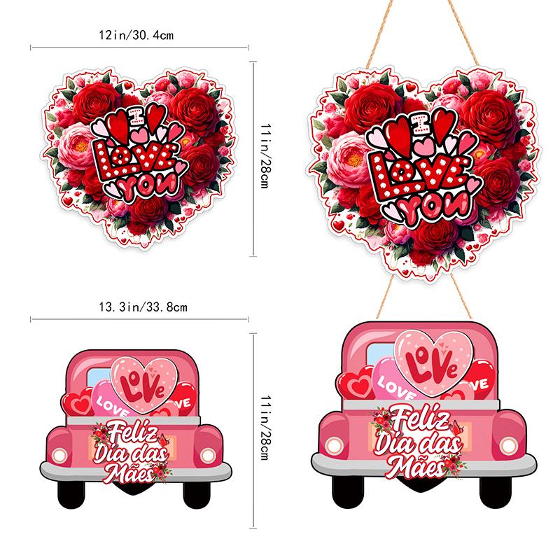 1 шт. День святого Валентина Свадебные принадлежности Праздничная маскарадная вечеринка Бумажное украшение на дверь Подвесное украшение Подвесная карточка Подвеска на дверь