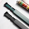 1 Set Stainless Steel Chopsticks with Case Reusable Easy To Clean Rustproof Non-slip Eating Dishwasher